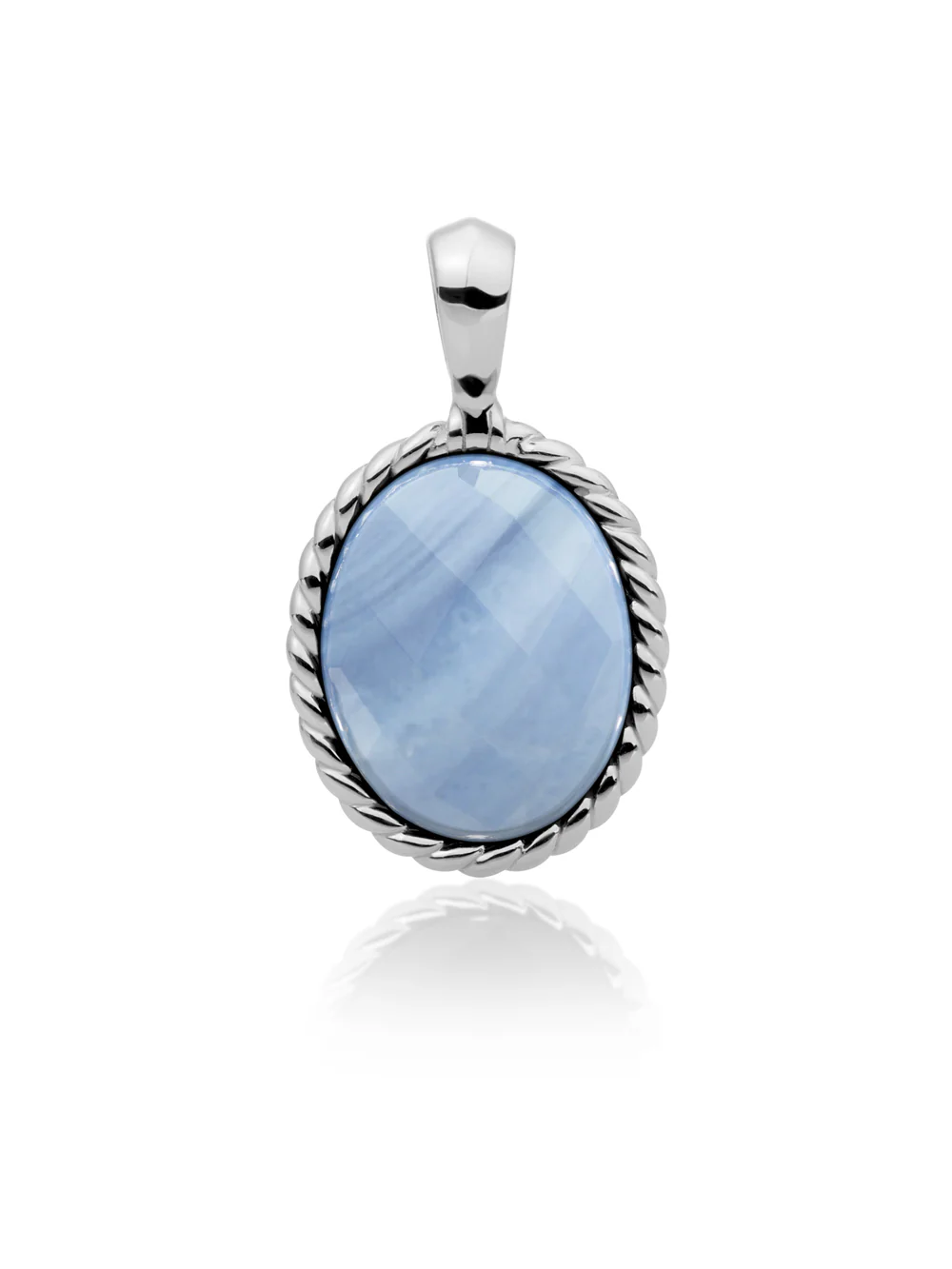 Twist Pendant Blue Lace Agate - Image 2