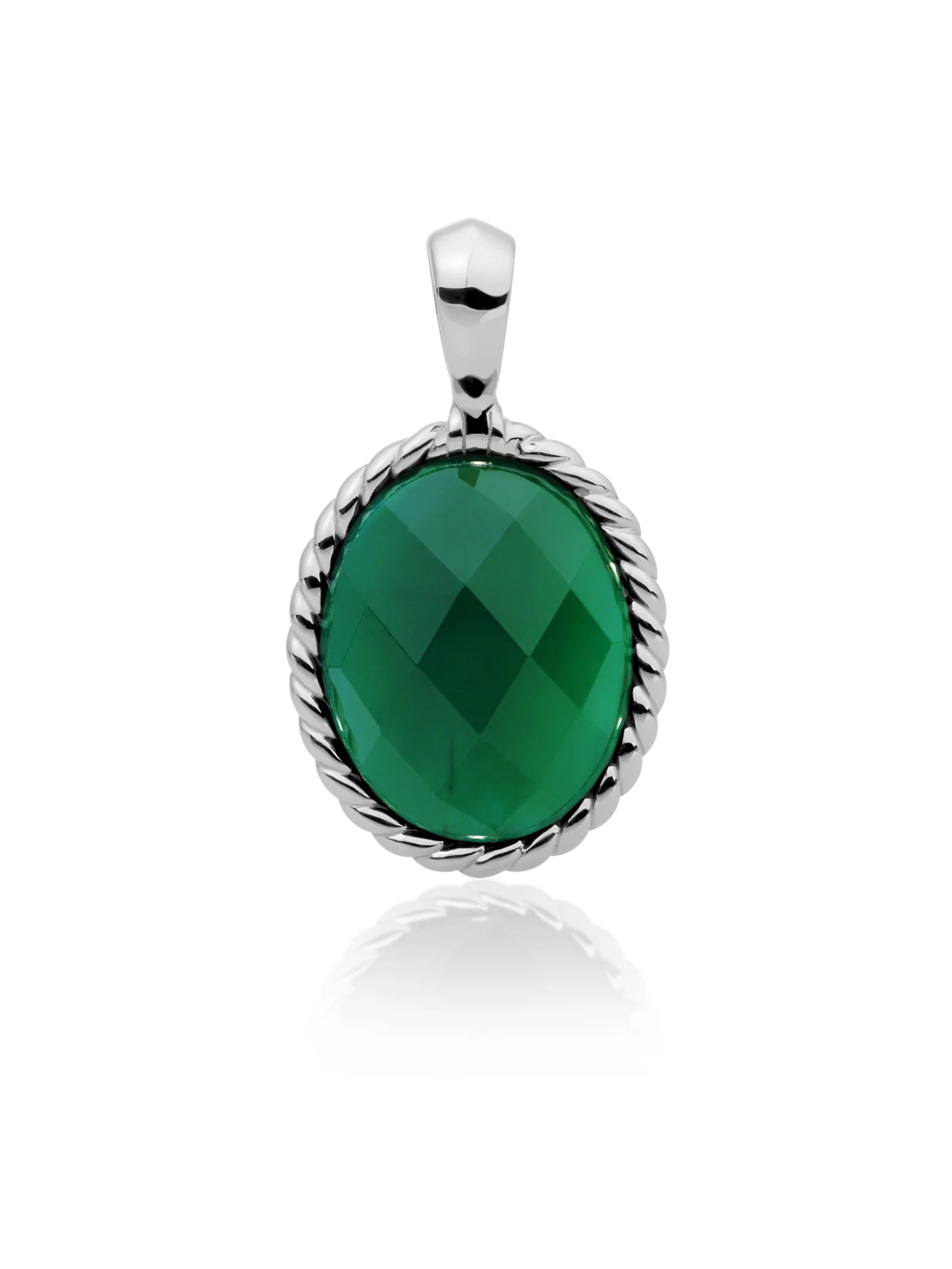Twist Pendant Green Onyx - Image 2