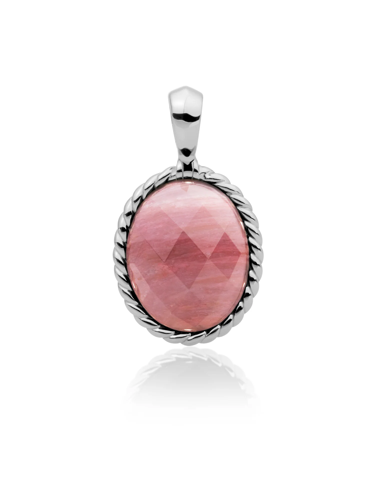 Twist Pendant Pink Rhodonite - Image 2