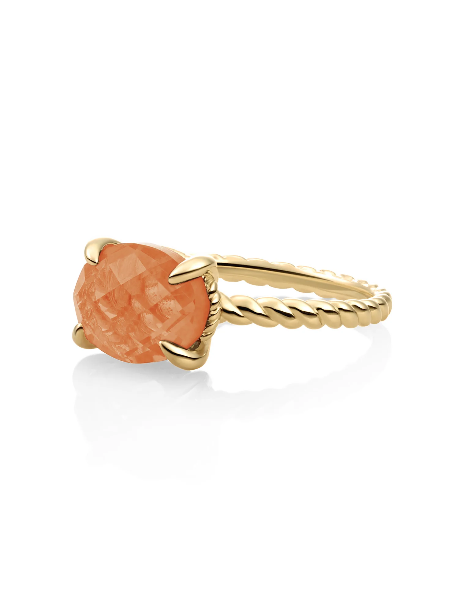 Twist Ring Red Aventurine 9K Goud - Image 7